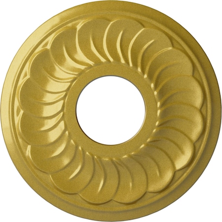 Ekena Millwork Blackthorn Ceiling Medallion (Fits Canopies up to 4 7/8"), 11 3/4"OD x 3 5/8"ID x 1"P, Rich Gold CM11BLRGS